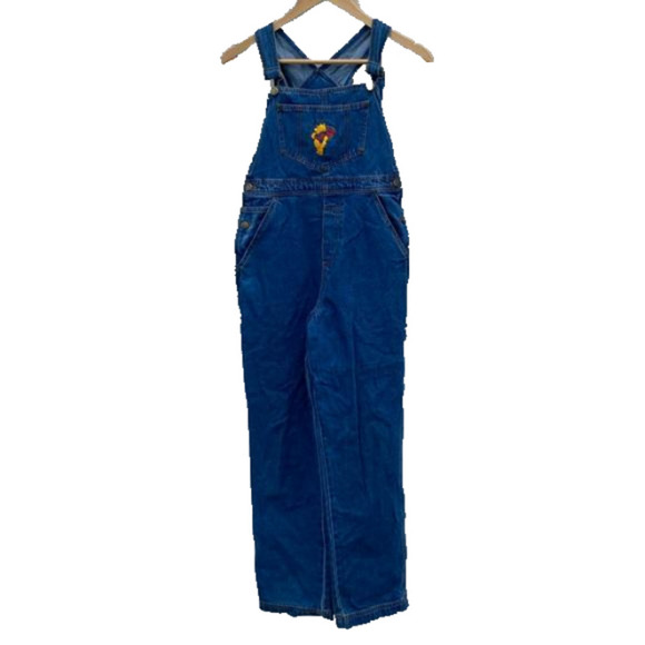 Vintage Pooh Girls Denim Overalls Size Large (or Woman’s XS) - Picture 1 of 14